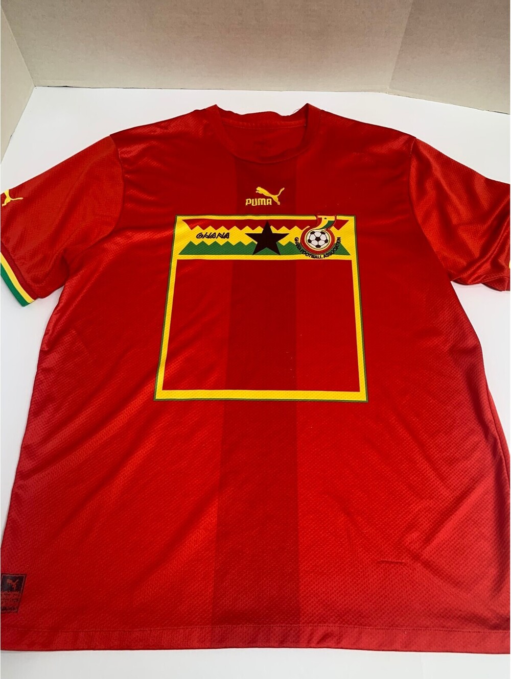 Puma Ghana Black Stars Soccer Jersey Red GFA National Team Football Size XL